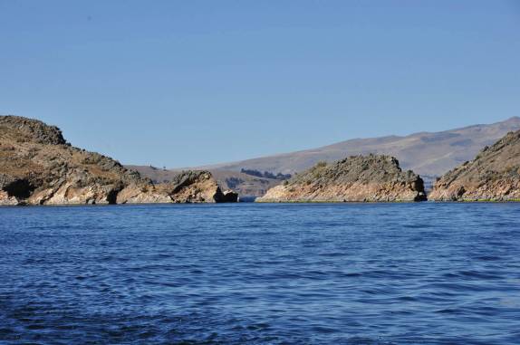 A caminho para a Isla del Sol, no lago Titicaca, na Bolívia